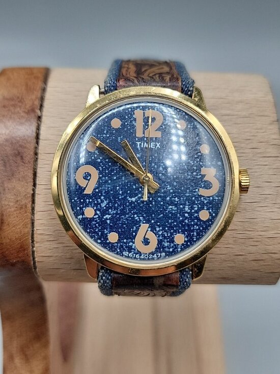 Vintage 1978 Timex Wrist Jeans Mechanical Men\'s Watch Denim Dial Ref 26164 02478 main image 15